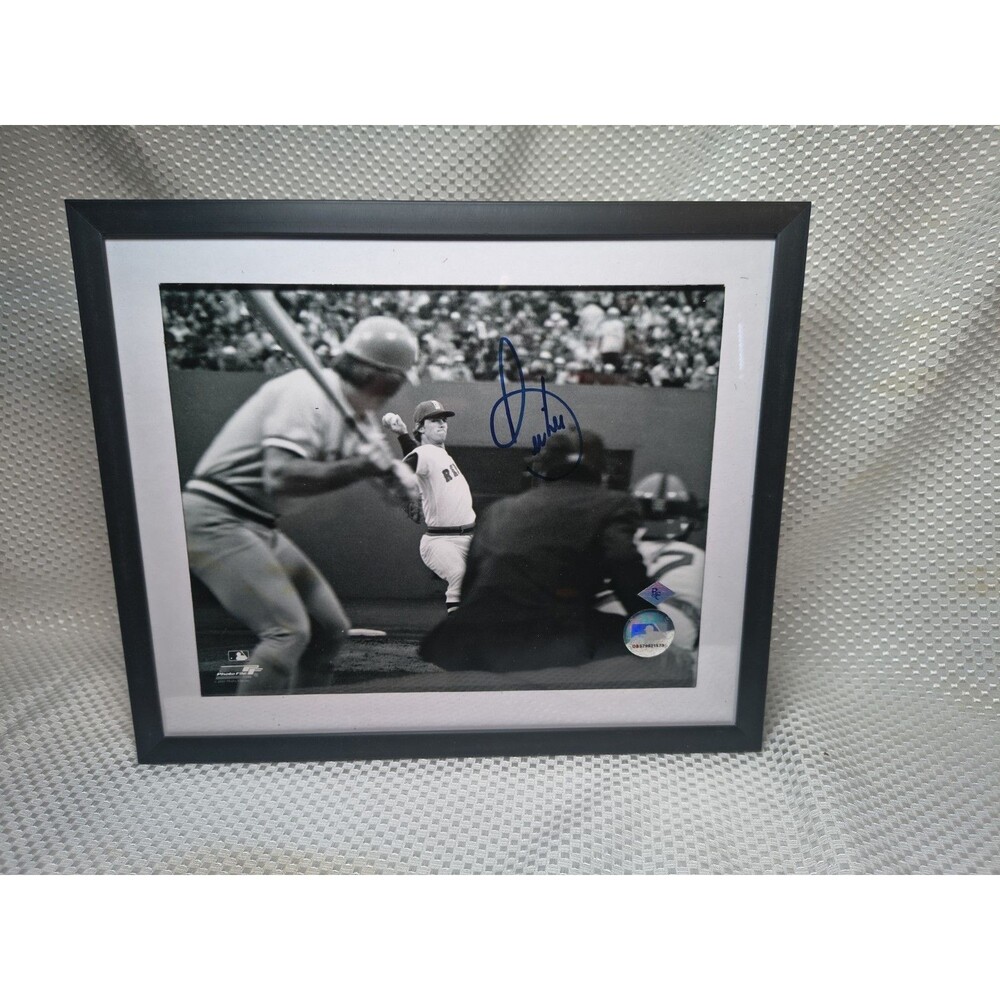 Bill Lee Signed Photo Autographed 8x10 B&W Boston Red Sox Spaceman 1975 WS